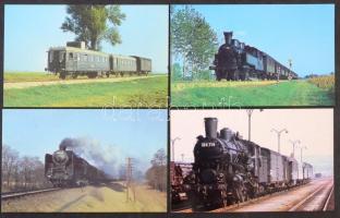 50 db MODERN használatlan közlekedési képeslap, főleg mozdonyok, vasút / 50 MODERN unused means of transport motive cards, mainly locomotives, railway postcards
