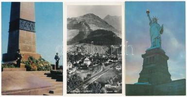 37 db főleg MODERN külföldi városképes lap / 37 mainly MODERN European and Worldwide town-view postcards