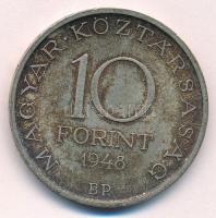 1948. 10Ft Ag "Széchenyi" T:2- patina Adamo EM2