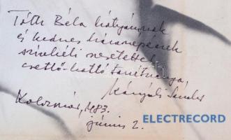 1983 Kányádi Sándor (1929-2018) költő Tóth Béla (1908-1996) irodalomtörténésznek szóló dedikációja é...