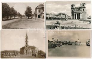 50 db főleg MODERN magyar városképes lap, közte néhány régi / 50 mainly MODERN Hungarian town-view postcards, including a few pre-1945 ones