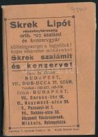 Zsidó zsebnaptár 1938-39 sok reklámmal. Tűzött papírkötésben. 12 cm