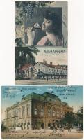 30 db RÉGI magyar városképes lap jobbakkal / 30 pre-1945 Hungarian town-view postcards with interest...