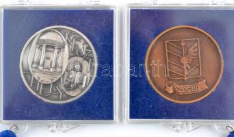DN "Szeged" Br és ezüstpatinázott fém emlékérem (2xklf) műanyag tokban (32mm) + DN "K...