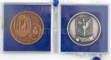 DN "Szeged" Br és ezüstpatinázott fém emlékérem (2xklf) műanyag tokban (32mm) + DN "K...