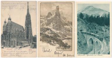 59 db főleg RÉGI osztrák városképes lap / 59 mainly pre-1945 Austrian town-view postcards