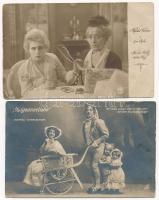 59 db főleg RÉGI magyar színész motívumlap, közte néhány modern / 59 mainly pre-1945 Hungarian actor...