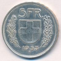 Svájc 1953B 5Fr Ag T:1- Switzerland 1953B 5 Francs Ag C:AU Krause KM#40