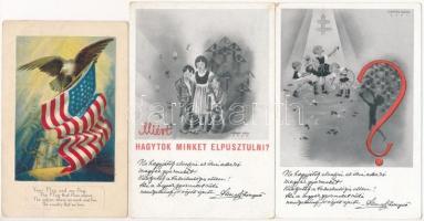 6 db RÉGI propaganda és irredenta képeslap / 6 pre-1945 propaganda and irredenta postcards