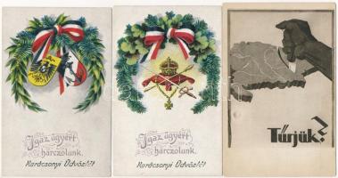 6 db RÉGI propaganda és irredenta képeslap / 6 pre-1945 propaganda and irredenta postcards