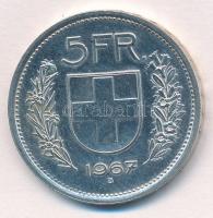 Svájc 1967B 5Fr Ag T:1,1- Switzerland 1967B 5 Francs Ag C:UNC,AU Krause KM#40