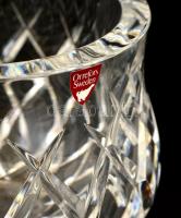 Orrfefors ólomkristály tál, hibátlan, jelzett, eredeti dobozában, d: 13,5 cm, m:10 cm