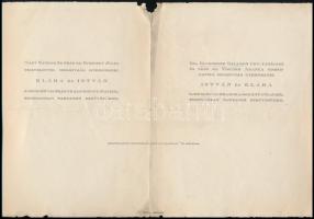 1899-1910 5 db izraelita esküvői meghívó