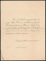 1899-1910 5 db izraelita esküvői meghívó