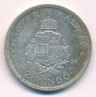1936. 2P Ag "Liszt Ferenc" T:1- patina Adamo P7.3
