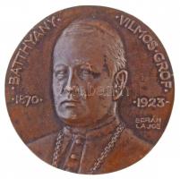 Berán Lajos (1882-1943) 1926. gr. Batthyány Vilmos Br plakett, Éremkedvelők Egyesületének tagsági érme, peremén ÉKE 1926, sorszámozott, 45-ös sorszámmal (133,03g/70mm) T:2 / Hungary 1926. gr. Batthyány Vilmos Br plaque, membership medal of the Association of Medal Enthusiasts, with ÉKE 1926 and serial number 45 on edge Sign: Lajos Berán (133,03g/70mm) C:XF