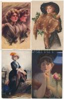 34 db RÉGI hölgyek motívumlap / 34 pre-1945 ladies motive cards