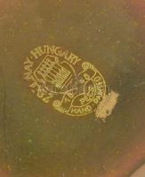 Zsolnay eozin mázas kis váza, jelzett, apró kopásokkal, d: 9 cm