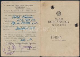 1955 Fényképes horgászjegy