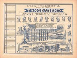 cca 1930 Pataki-féle képes tanórarend, 1848-1849-es témájúak, 3 db