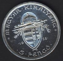 1938. 5P Ag "Szt.István" T:2 ph