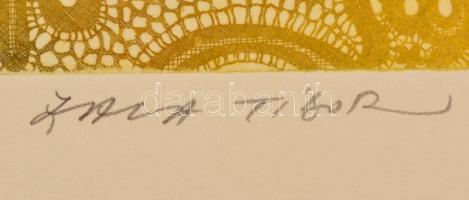 Zala Tibor (1920-2004): Badacsony 1981. Rézkarc, Jelzett, sorszámozott, művészpéldány. EA IV/XIV. 21...