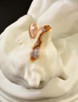 Zsolnay birkózó medvék, részben kézzel festett, jelzett (Markup Béla), apró kopásokkal, m: 30 cm