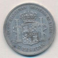 Spanyolország 1876DE-M 5P Ag "XII. Alfonz" T:2,2-
Spain 1876DE-M 5 Pesetas Ag "Alfon...