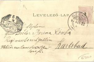 1898 (Vorläufer!) Rozsnyó, Roznava; Vasas fürdő, Evangélikus polgári leányiskola, püspöki székház, K...