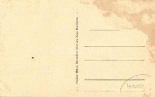 Mocsonok, Mocenok; Püspöki kastély park felőli homlokzata és főhomlokzata, Óvoda és leányiskola, Róm...