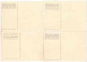 Magyar Népviseletek - 20 darab használatlan folklór kézzel-színezett művészlap. Pekárny István szign...