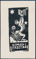 Buday György (1907-1990): Újmódi Radnóti, linó, papír, 11×6 cm