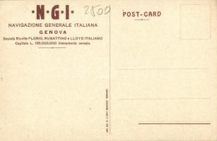 Gyorshajójáratok az Egyesült Államokba és Kanadába. Navigazione Generale Italiana NGI Genova / talia...