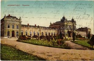 1915 Szombathely, Pályaudvar, Vasútállomás. Dukesz Jenő kiadása (ragasztónyom / glue marks)