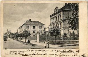 1907 Szombathely, Gyalogsági laktanya, villamos. Divald Károly 1. sz. (r)