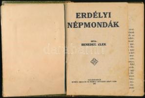 Benedek Elek: Erdélyi népmondák. Magyar Nép Könyvtára 18. sz. Kolozsvár/Cluj, 1926, Minerva, 116 p. ...