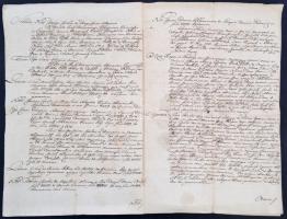 1781 Eger, a Keglevich-fivérek: Ádám, János, Károly, György és Ágoston osztályos egyezsége atyai örö...