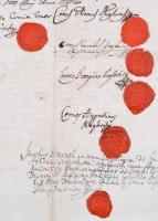 1781 Eger, a Keglevich-fivérek: Ádám, János, Károly, György és Ágoston osztályos egyezsége atyai örö...