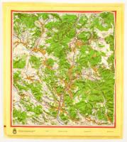 Salgótarján és környékének 3D domborzati térképe. 39x43 cm