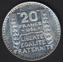 Franciaország 1934. 20Fr Ag T:3+