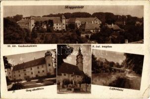 1940 Magyaróvár, Mosonmagyaróvár; M. kir. Gazdasági Akadémia, Római katolikus templom, Öreg akadémia, Lajta, híd (EK)