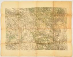 cca 1910 2 db térkép: A Pilis (kis szakadásokkal), Nógrád és Vác (vászon) 40x42 cm