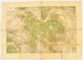 cca 1910 2 db térkép: A Pilis 41x60 cm és Gyöngyös és környéke. javítottak