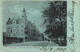1900 Malmö, Östergatan vid Drottningtorget / street, square (EK)