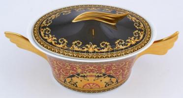 Rosenthal Meduza sorozat cukordoboz, matricás, jelzett (Versace), hibátlan, eredeti kopott dobozában...