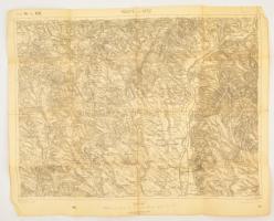 cca 1910 Pásztó és Bicske környékének katonai  térképe. 60x44 cm