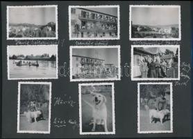 1933 Hévíz, Tapolca, Egregy, csendőr és rendőr üdülők, stb., 30 db fotó, albumlapra ragasztva, 6×9 cm