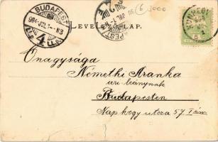 1904 Kunhegyes, Református templom, Városháza. Farkas Sándor fényképész kiadása (szakadás / tear)