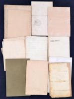cca 1870-1940 Kb 15 db vegyes okmány, okmánybélyegekkel