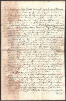 1765 Kézzel írott, német nyelvű gyászbeszéd Schreyer Zsófia fölött, kissé foltos, 4 p.